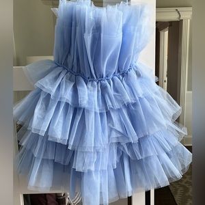 BRAND NEW light blue tiered tulle dress
